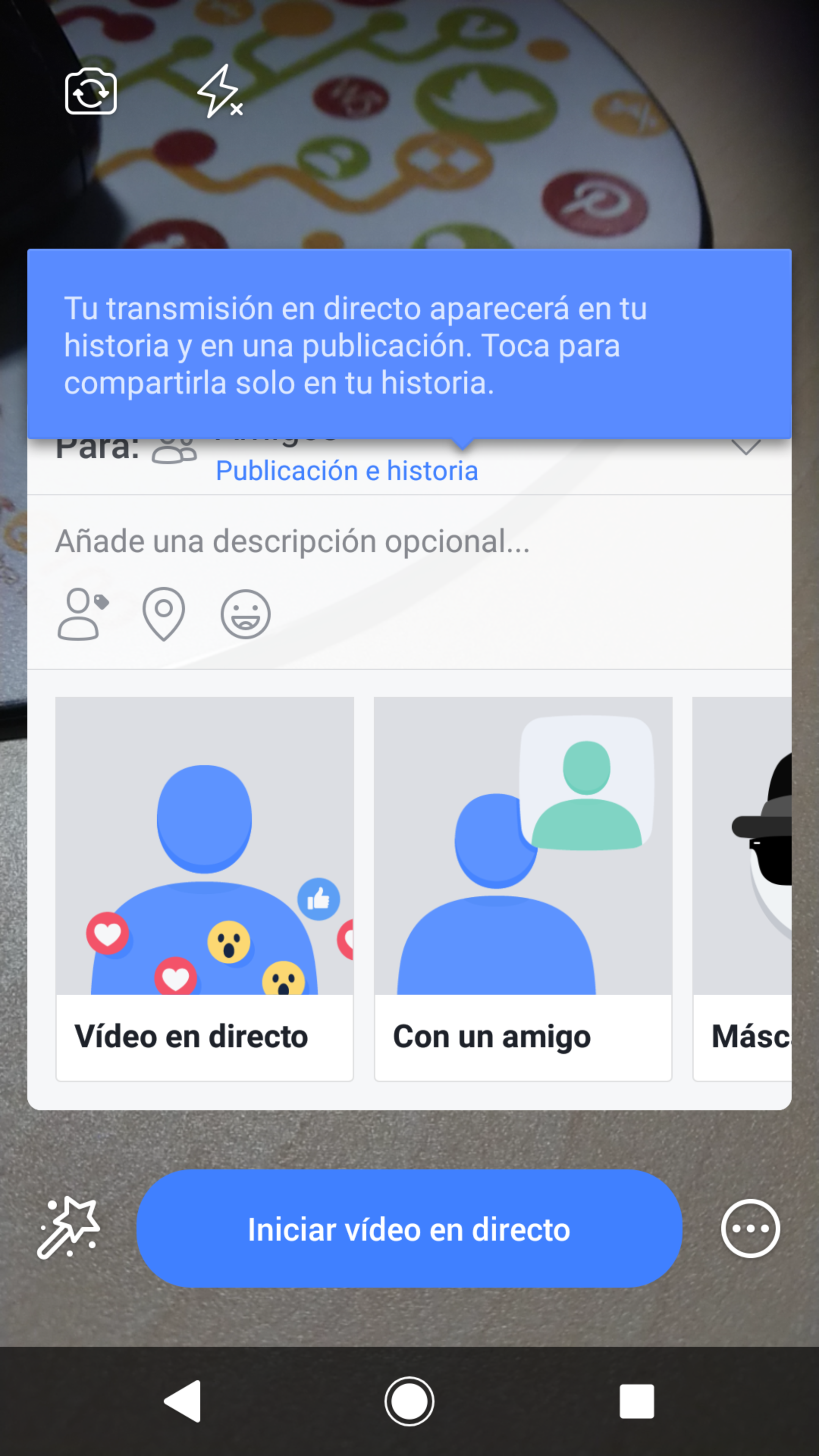 Novedades Facebook 2018: ejemplo